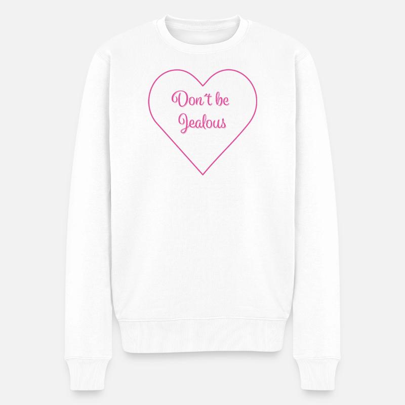 NE SOYEZ PAS JALOUX - Pull Premium bio Homme - blanc