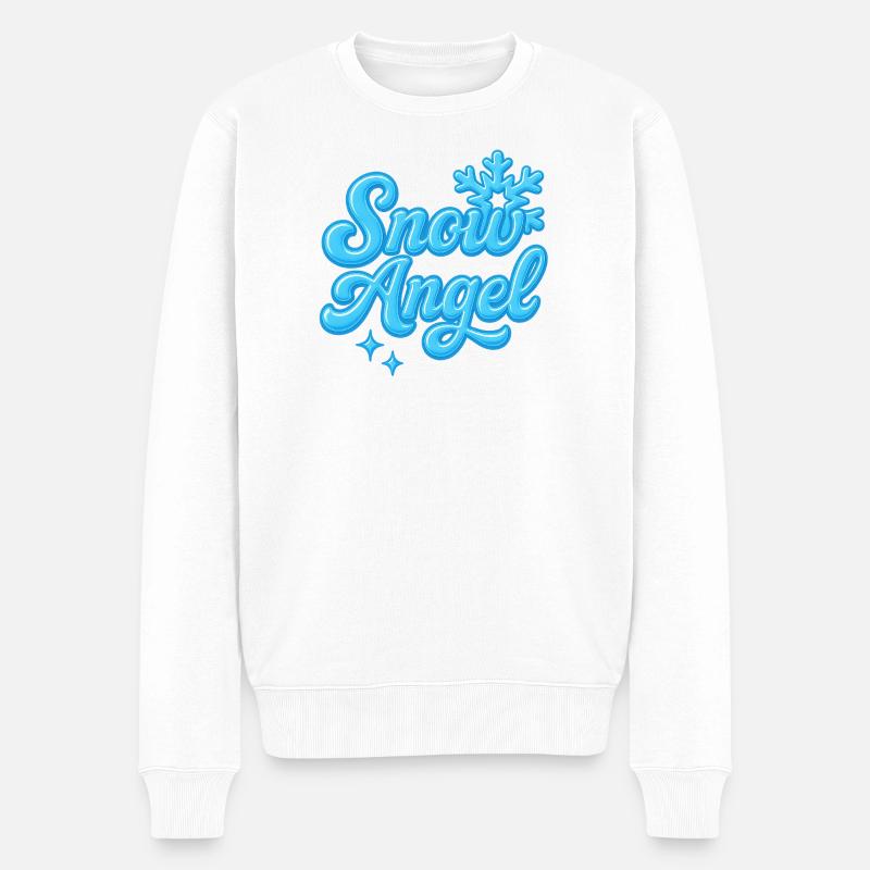 Angle de neige / Y2K Statement Design - Pull Premium bio Homme - blanc