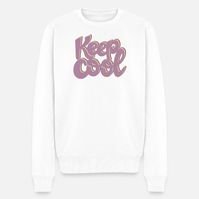 KEEP COOL - Männer Premium Bio Pullover - Weiß