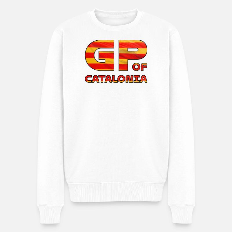 catalonia_gp - Ekologiczna męska bluza Premium - biały
