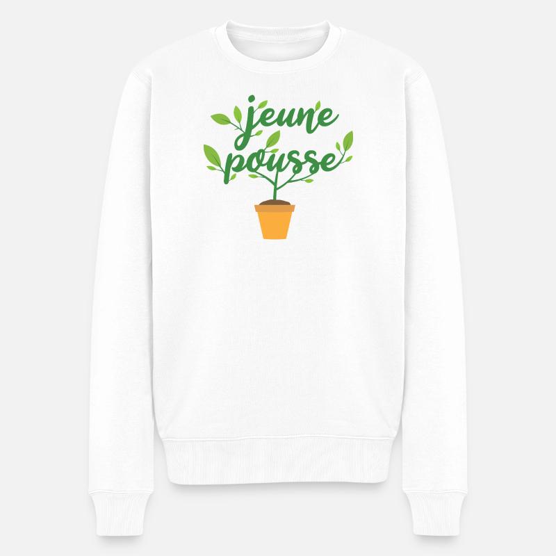 Anlauf - Männer Premium Bio Pullover - Weiß
