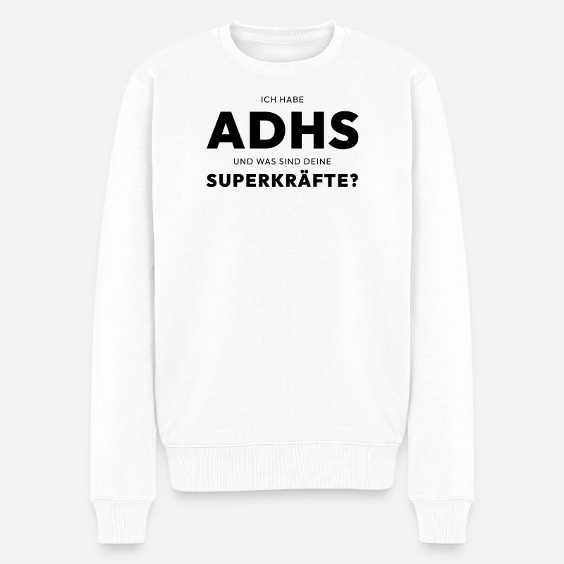 TDAH - Pull Premium bio Homme - blanc