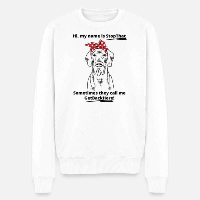 Amoureux des chiens Beagle Design - Pull Premium bio Homme - blanc