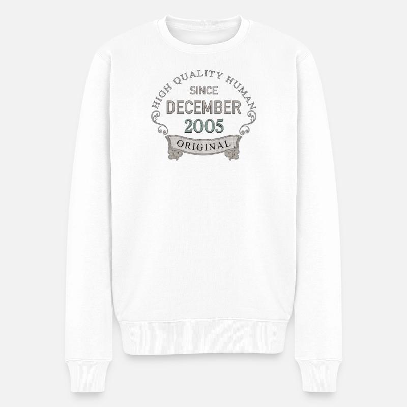 Since_December_2005 - Männer Premium Bio Pullover - Weiß