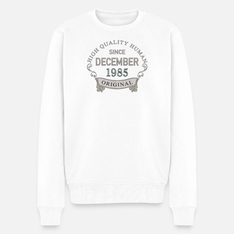 Since_December_1985 - Männer Premium Bio Pullover - Weiß