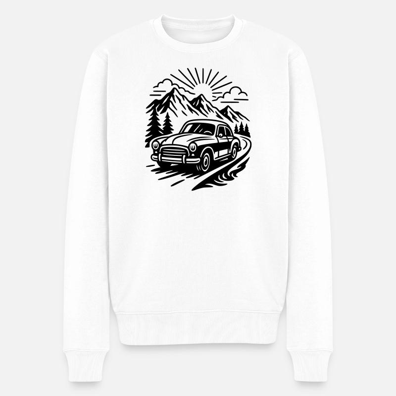 Voiture de collection - Pull Premium bio Homme - blanc