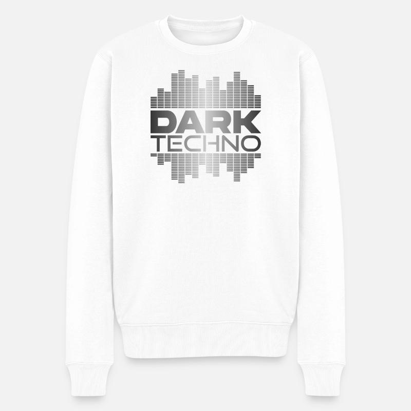 Techno Pulsation Sombre - Pull Premium bio Homme - blanc