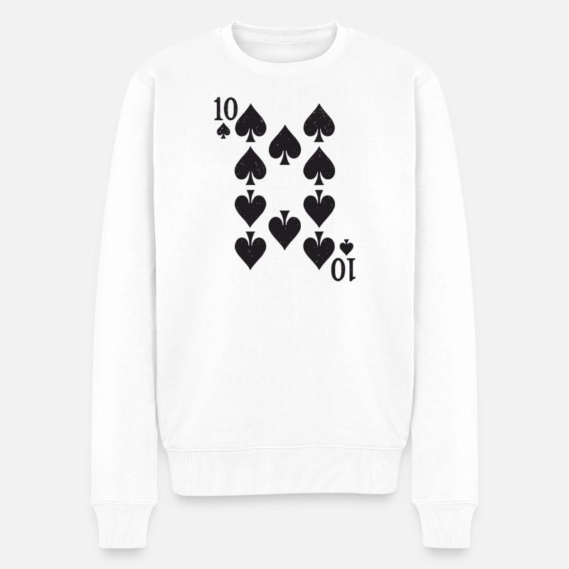 Carte Dix Piques - Pull Premium bio Homme - blanc