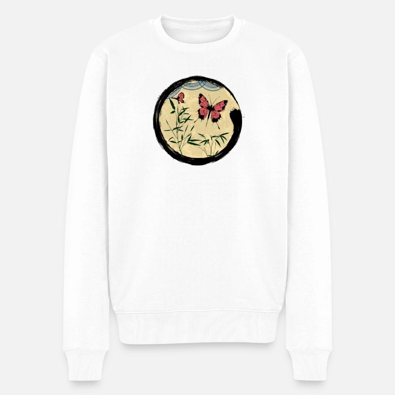 Papillon japonais - Pull Premium bio Homme - blanc