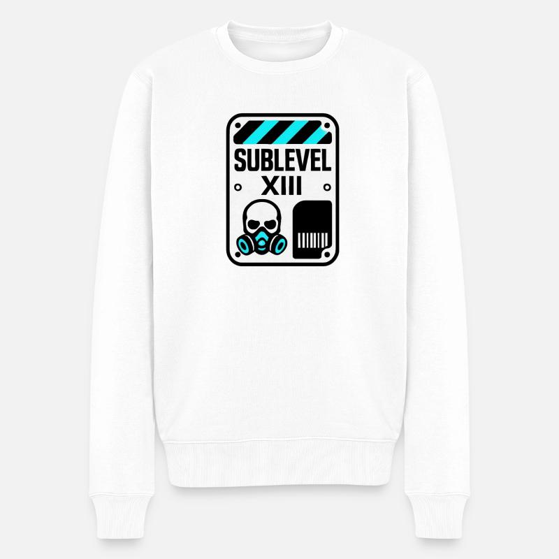Underground Sublevel 13 - masque à gaz - Pull Premium bio Homme - blanc
