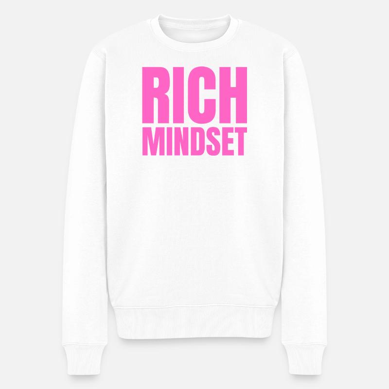 Rich Mindset motivation succès attitude - Pull Premium bio Homme - blanc