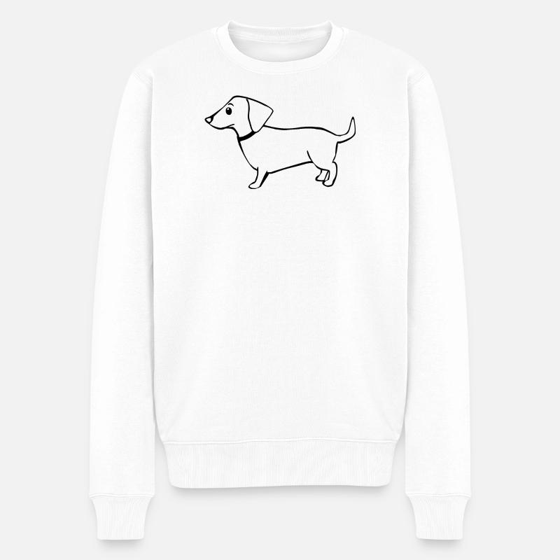 Dachshund - Männer Premium Bio Pullover - Weiß