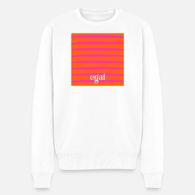 GLEICHGÜLTIGKEIT EGAL - Männer Premium Bio Pullover - Weiß