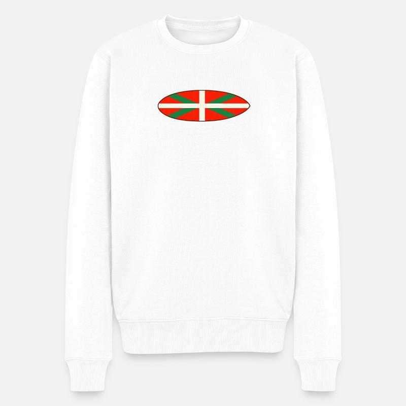 Surf_euskadi - Männer Premium Bio Pullover - Weiß