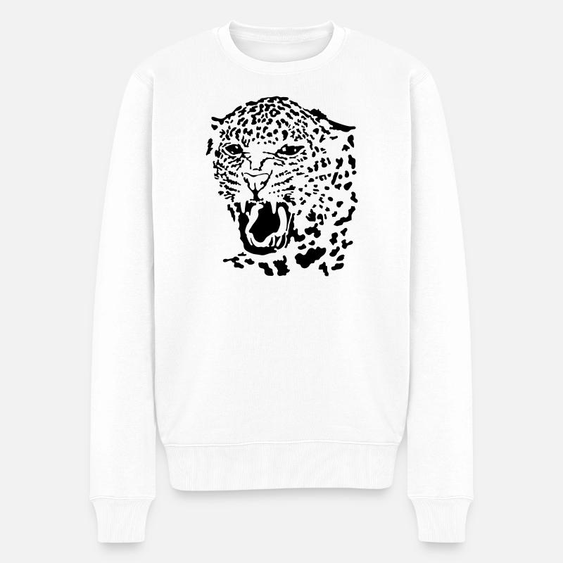 Léopard - Pull Premium bio Homme - blanc