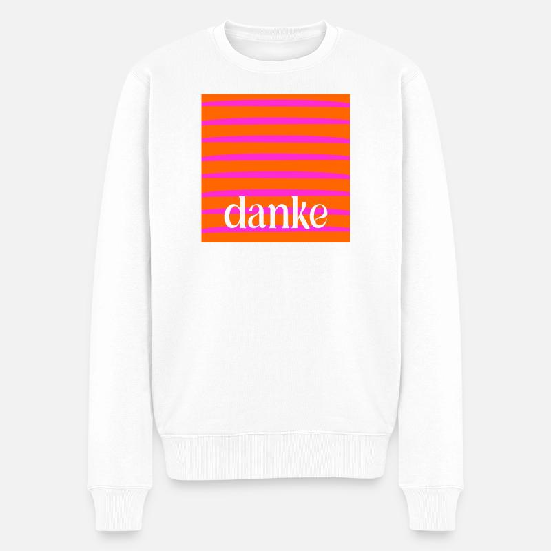 DANKE DANKBARKEIT - Männer Premium Bio Pullover - Weiß