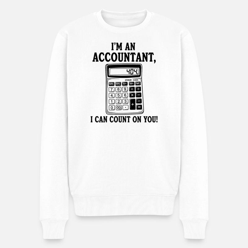 Graphique du comptable Comptez sur vous - Pull Premium bio Homme - blanc
