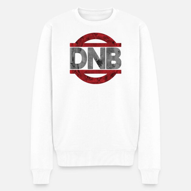 DNB biegt Grunge nicht - Männer Premium Bio Pullover - Weiß