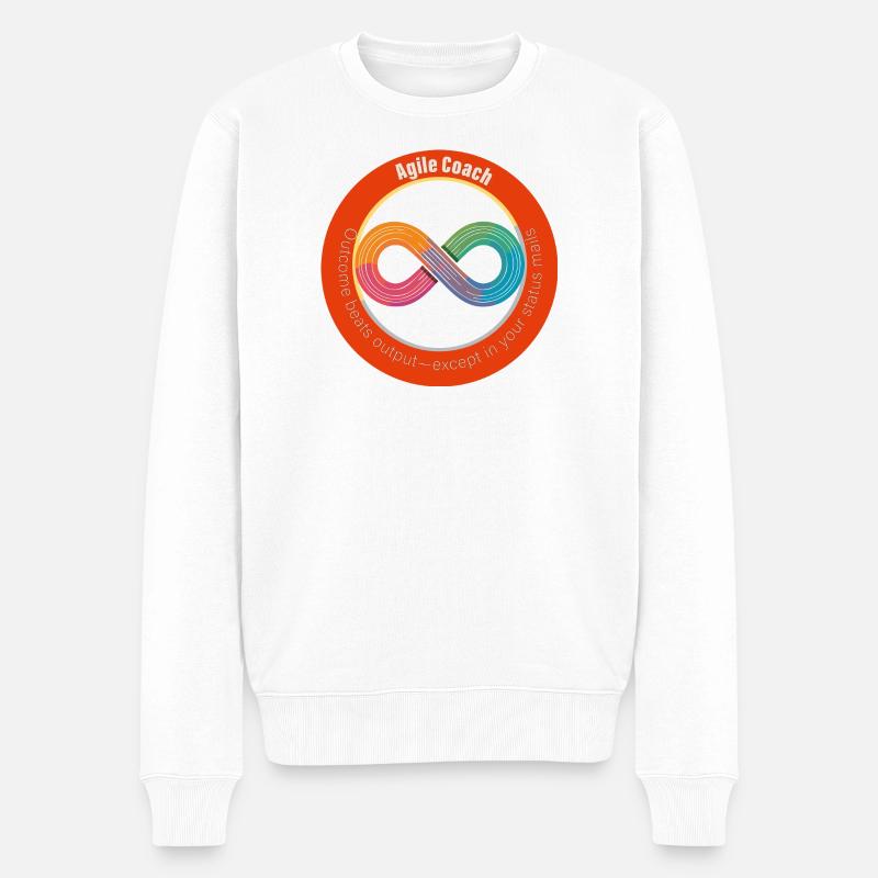 Agile Coach: Outcome vs Output - Männer Premium Bio Pullover - Weiß