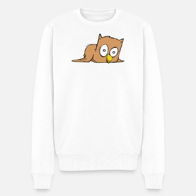 Hibou - Pull Premium bio Homme - blanc