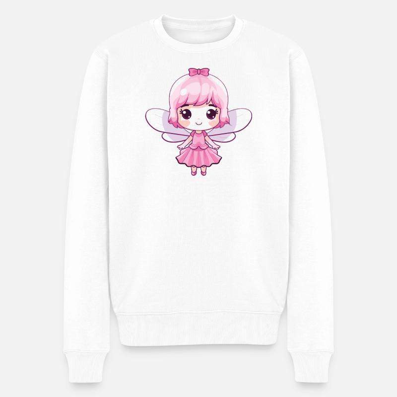 Fée Bande Dessinée Mignon - Pull Premium bio Homme - blanc