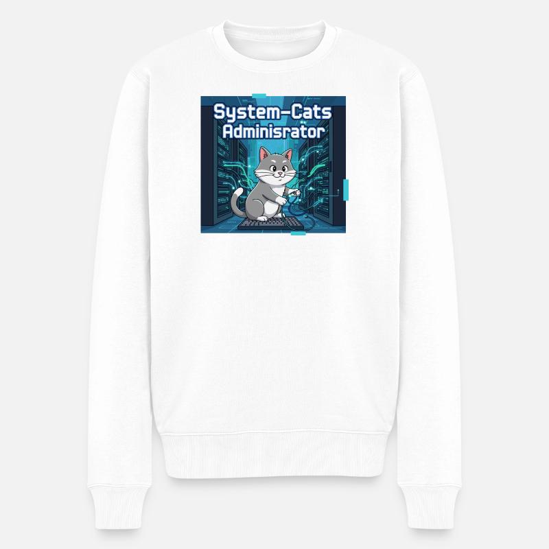 Administrateur System Cats - Pull Premium bio Homme - blanc