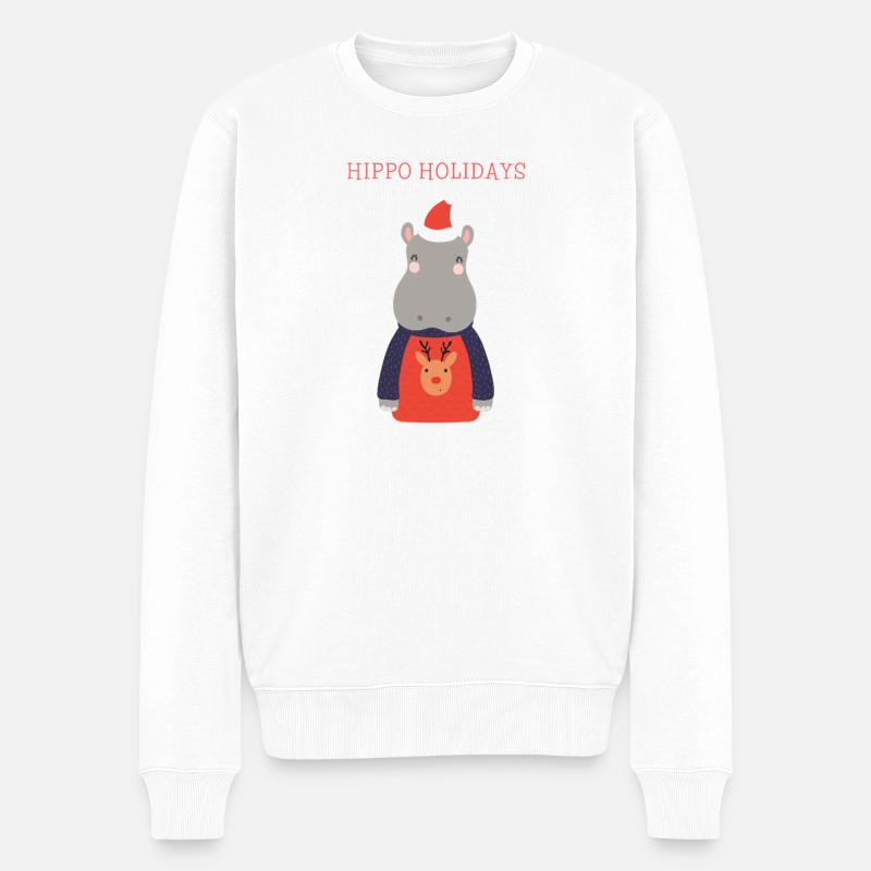 hippopotame - Pull Premium bio Homme - blanc