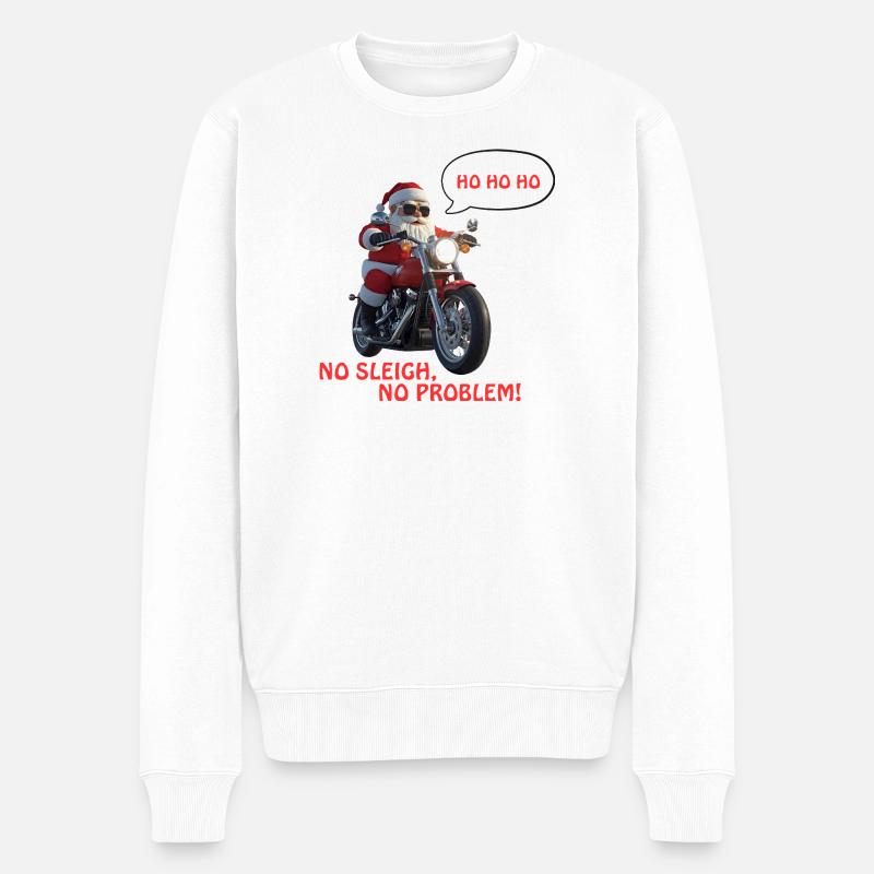 Glacière Père Noël - Pas de traîneau, pas de problème ! - Pull Premium bio Homme - blanc