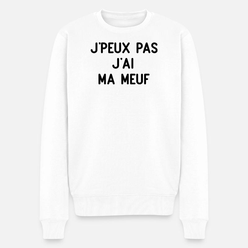 J'peux pas j'ai ma meuf - Pull Premium bio Homme - blanc