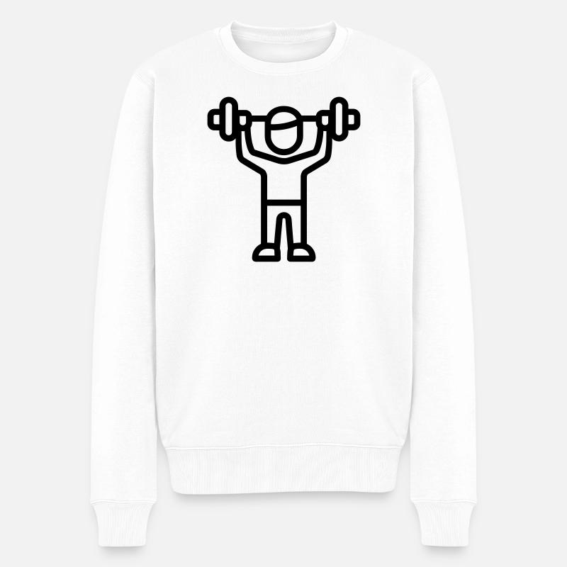 musculation - Pull Premium bio Homme - blanc