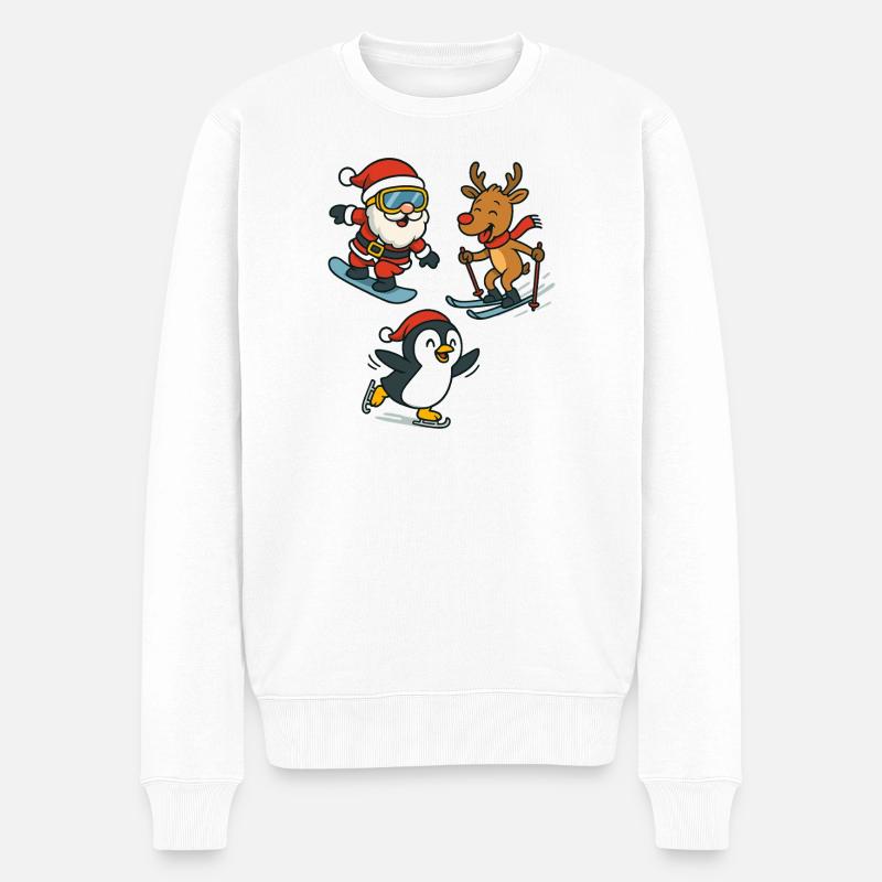 Sports d’hiver de Noël - Pull Premium bio Homme - blanc