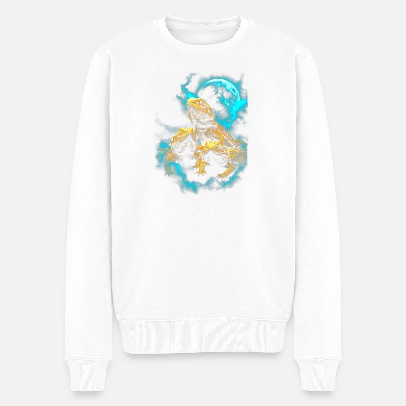 Trio de dragons barbus - Pull Premium bio Homme - blanc
