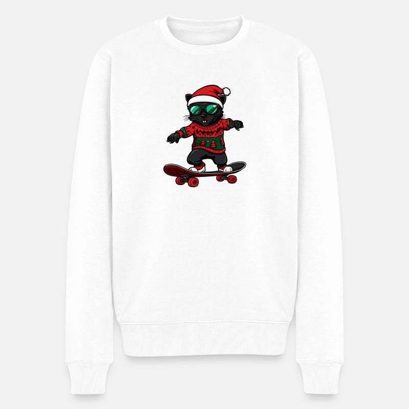 Panthère Noël Drôle - Pull Premium bio Homme - blanc
