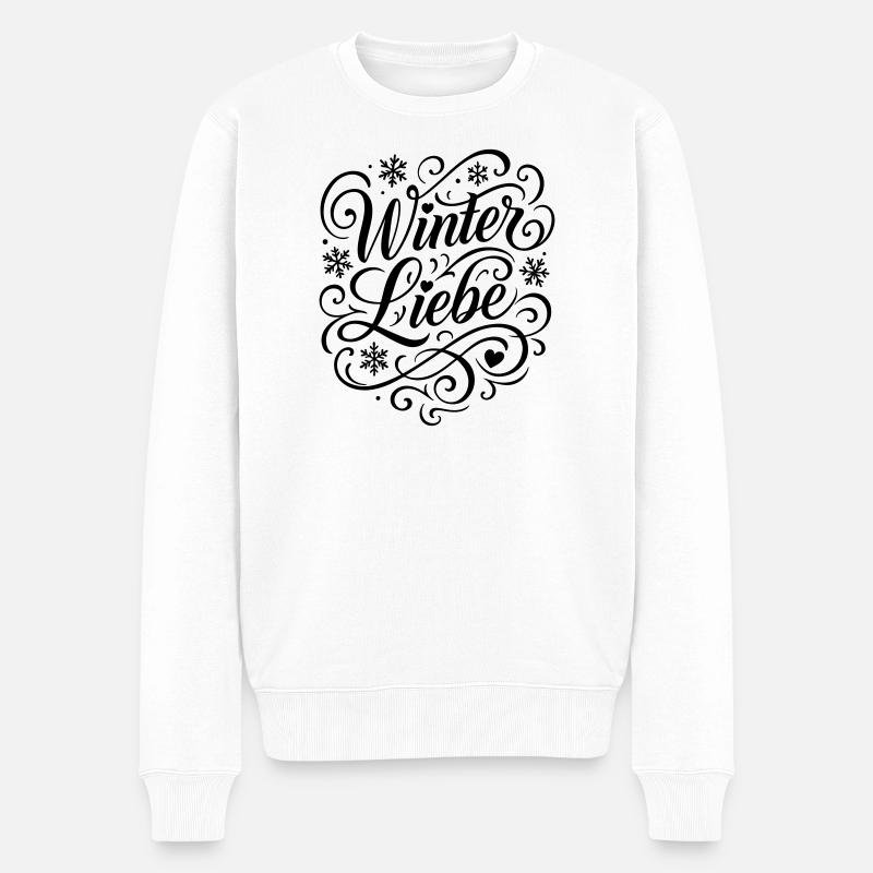 Dicton d’amour d’hiver - Pull Premium bio Homme - blanc