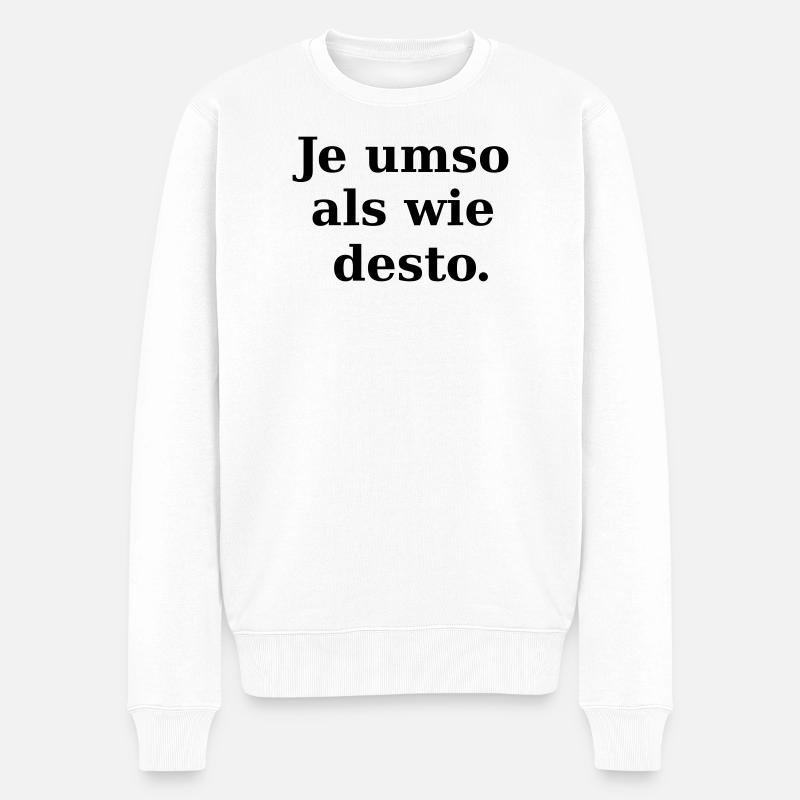 Kein Vergleich - Männer Premium Bio Pullover - Weiß