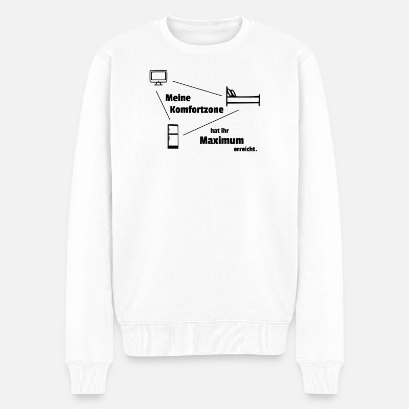 Komfortzone - Männer Premium Bio Pullover - Weiß
