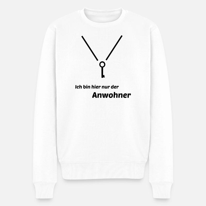 Anwohner - Männer Premium Bio Pullover - Weiß