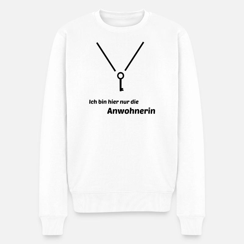 Anwohnerin - Männer Premium Bio Pullover - Weiß