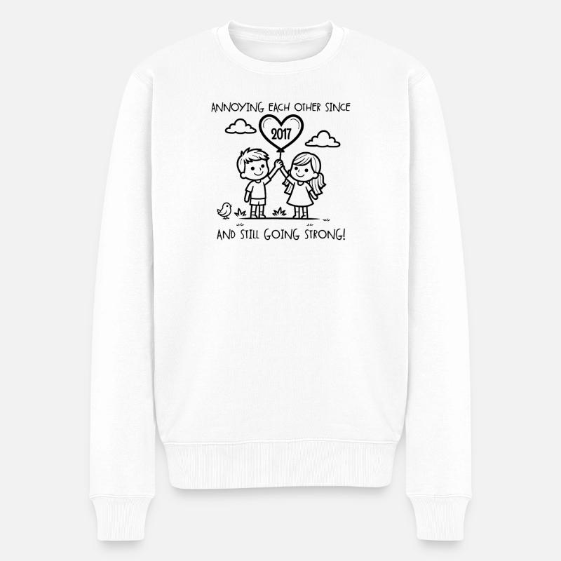 Agacement mutuel depuis l’anniversaire de 2017 - Pull Premium bio Homme - blanc