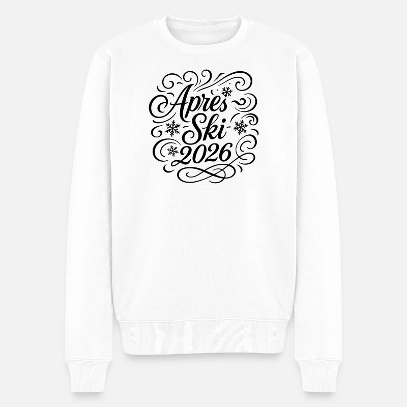 Soirée après-ski 2026 - Pull Premium bio Homme - blanc