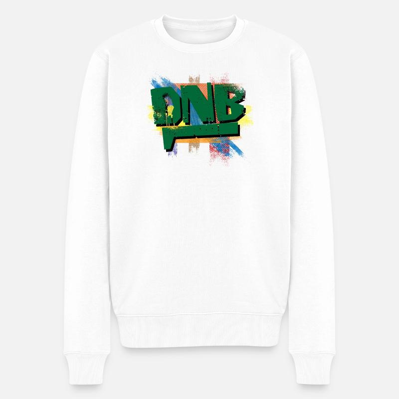 DNB-Graffiti-Ausbruch - Männer Premium Bio Pullover - Weiß