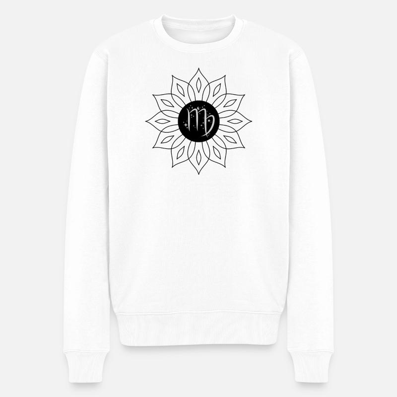 Schwarze Stellar Virge - Männer Premium Bio Pullover - Weiß