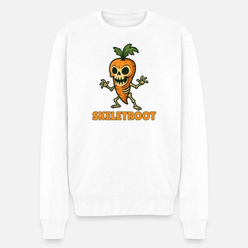 Lustige Gemüse Monster – Halloween Spaß - Männer Premium Bio Pullover - Weiß