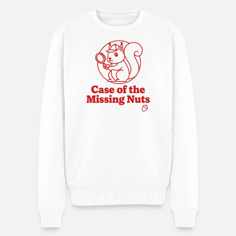 Cas de l’écureuil noix manquant - Pull Premium bio Homme - blanc