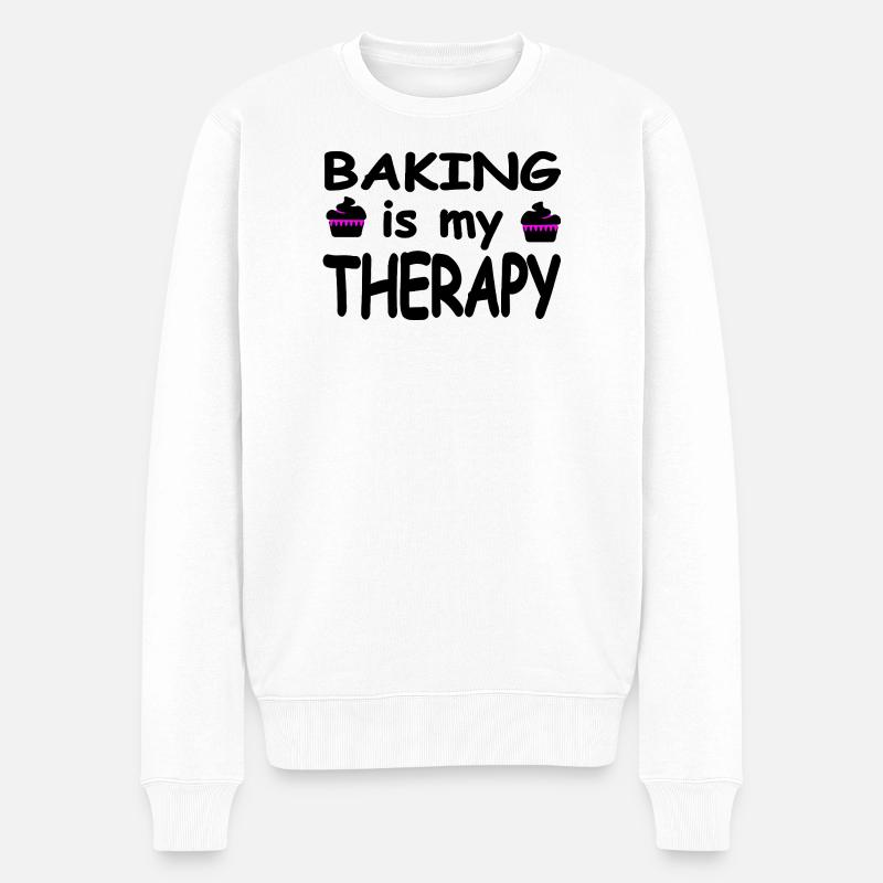 Backen - Männer Premium Bio Pullover - Weiß