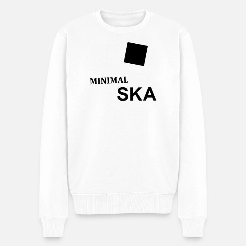 Minimal Ska - Männer Premium Bio Pullover - Weiß