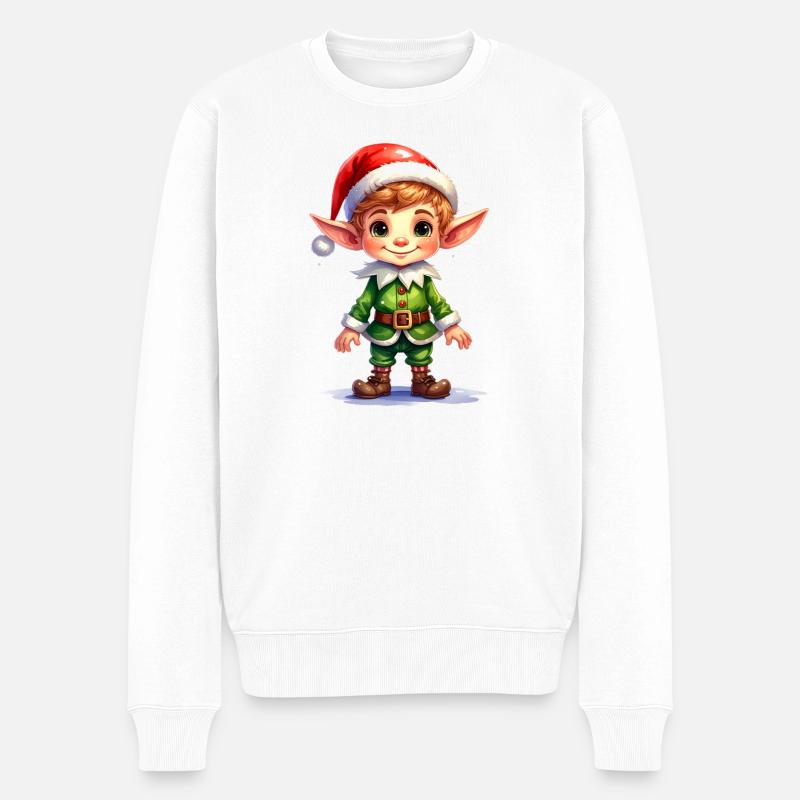 Elfe de Noël - Pull Premium bio Homme - blanc
