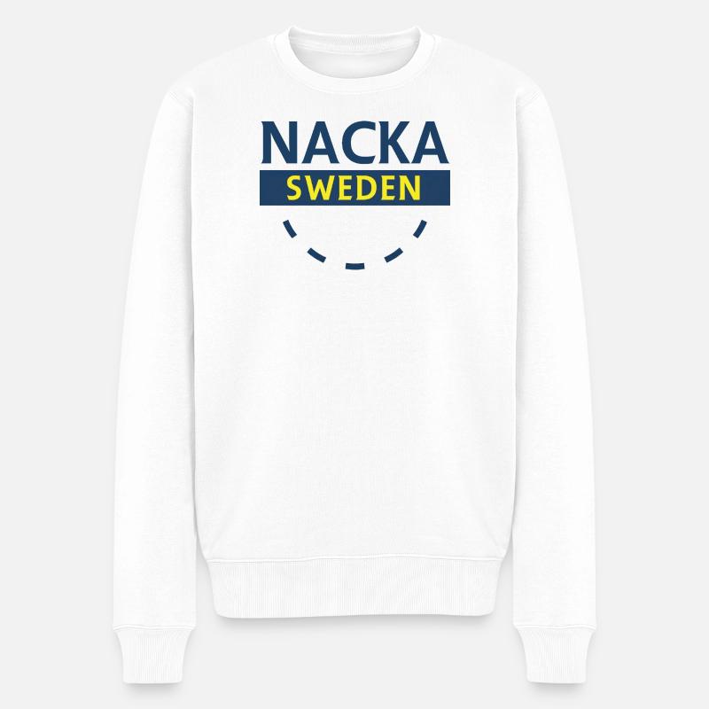 Emblème de Nacka Suède - Pull Premium bio Homme - blanc