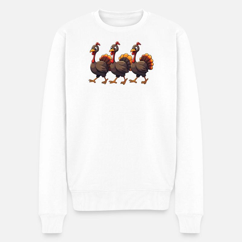 Bébé dinde de Thanksgiving - Pull Premium bio Homme - blanc