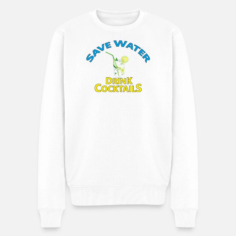 COCKTAILS - Männer Premium Bio Pullover - Weiß